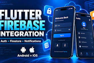 integrate firebase authentication firestore and fcm in flutter app