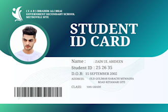 design professional CV resume and student card