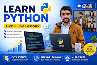 teach python, data science and machine learning one on one