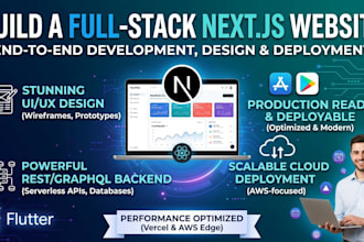 build a full stack react next js website with backend and AWS deployment