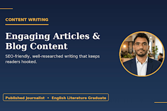 write engaging articles and blog content as a published writer