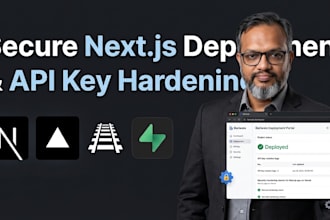 deploy a react next js app to vercel or railway and secure API keys