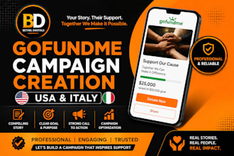 create a professional gofundme campaign for USA and italy fundraising