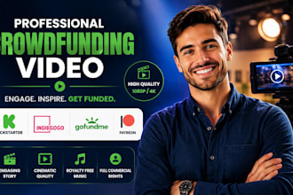 creat crowdfunding or fundraising video for gofundme, kickstarter, indiegogo