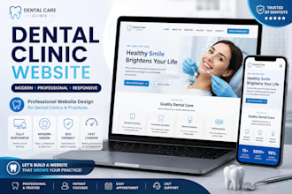 design a modern responsive dental clinic website