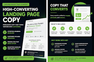 write high converting saas landing page and sales page copy