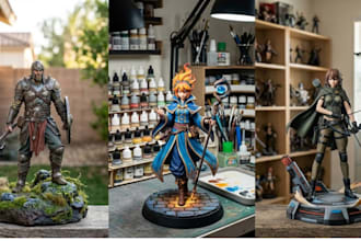 3d print and paint anime figures action figures and resin statues