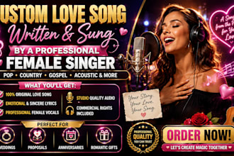 do surprise emotional female love gift song for wedding, birthday, anniversary