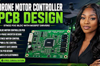 develop drone motor controller pcb with stm32 foc bldc and mosfet drivers