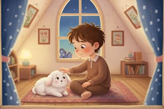 create magical children book illustration with vibrant custom storybook artwork