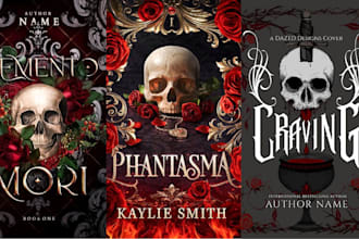do dark romance book cover for fantasy romance, sport romance, mafia romance