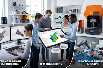 provide mechanical design, dfm engineering, and functional product prototype