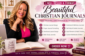 do journal design, prayer journal formatting,  christian journal layout design