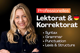 natively proofread, edit, rewrite your german book or texts, german proofreading