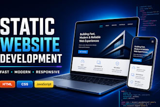 create a modern, attractive, and optimized static website