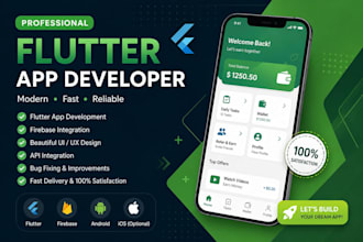 develop flutter android app with firebase