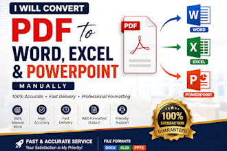 convert PDF to word, excel, or powerpoint manually