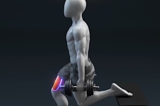 do 3d physical fitness, 3d gym exercise and 3d workout animation