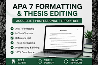 format,edit, and proofread your thesis in apa 7 style