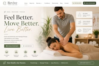 design squarespace massage therapy website phsiotherapy wellness clinic website