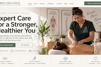 design squarespace massage therapy website phsiotherapy wellness clinic website