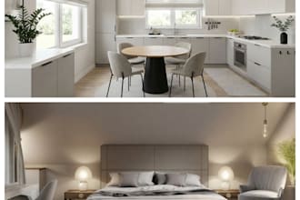 create  realistic  3d  design  and  ai interior concepts