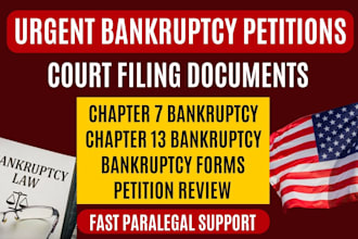 prepare accurate chapter 7 and chapter 13 bankruptcy paperwork