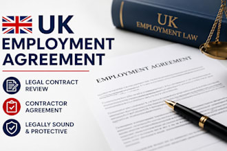 draft UK employment agreement for legal contract review contractor agreement
