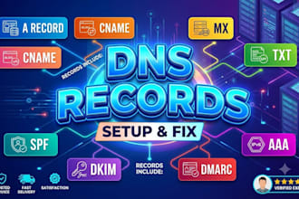fix and configure your dns records, mx, txt, dkim, spf, dmarc expertly