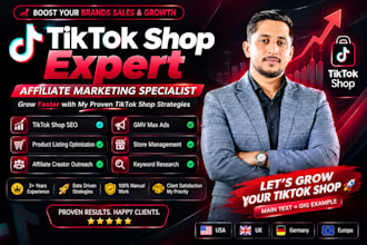 be your tiktok shop manager for SEO gmv max ads