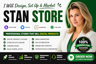 setup stan store, stan store marketing, stan store promotion and design
