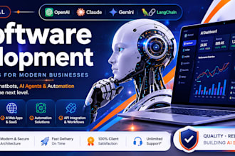 develop ai software, ai web apps ai agents chatgpt openai claude  automate
