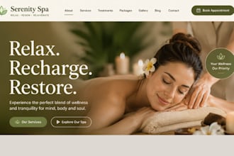 design squarespace spa center website facial studio website wellness treatments