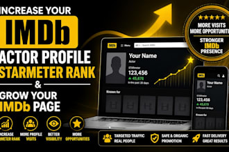 increase actor profile starmeter rank grow imdb page hit 1m visit imdb promotion