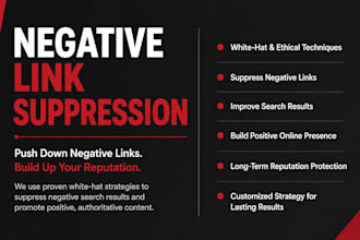 white hat online reputation management and suppress negative link