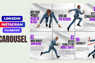 design linkedin carousel instagram post carousel design and facebook ads