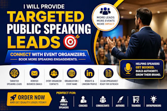 provide targeted public speaking leads