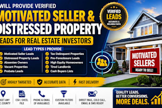 provide motivated seller leads, vacant properties, pre foreclosure and property