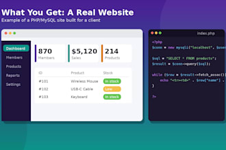 build a custom website with PHP and mysql