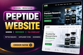 build fda compliant peptide website peptide wordpress website biotech website