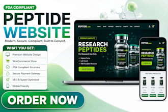 build fda compliant peptide website peptide wordpress website biotech website