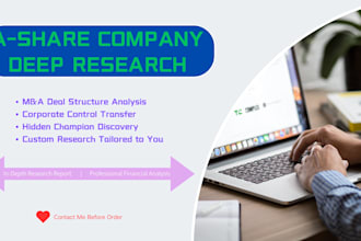 write indepth analysis report on a share listed companies