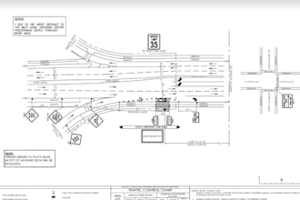 draw professional mutcd compliant traffic control plan, mot drawing, work zone