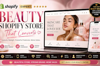 design a luxury shopify beauty skincare store cosmetics shopify skincare website