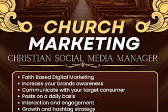 be your christian social media manager and content creator