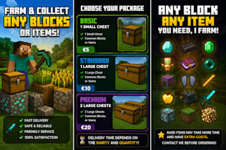 farm and collect any blocks