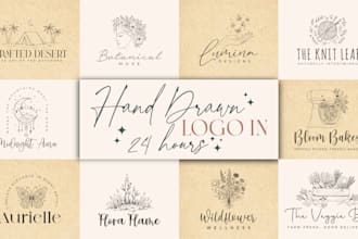 be your custom hand drawn logo expert for premium branding and marketing
