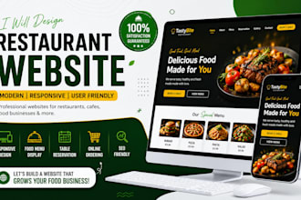 create food website, restaurant website, store website