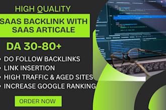 build saas backlink through premium saas article guest posts