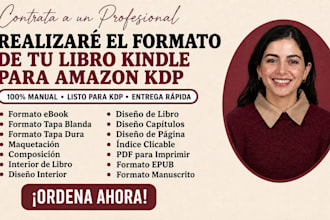 realizaré el formato de tu libro kindle para amazon KDP
